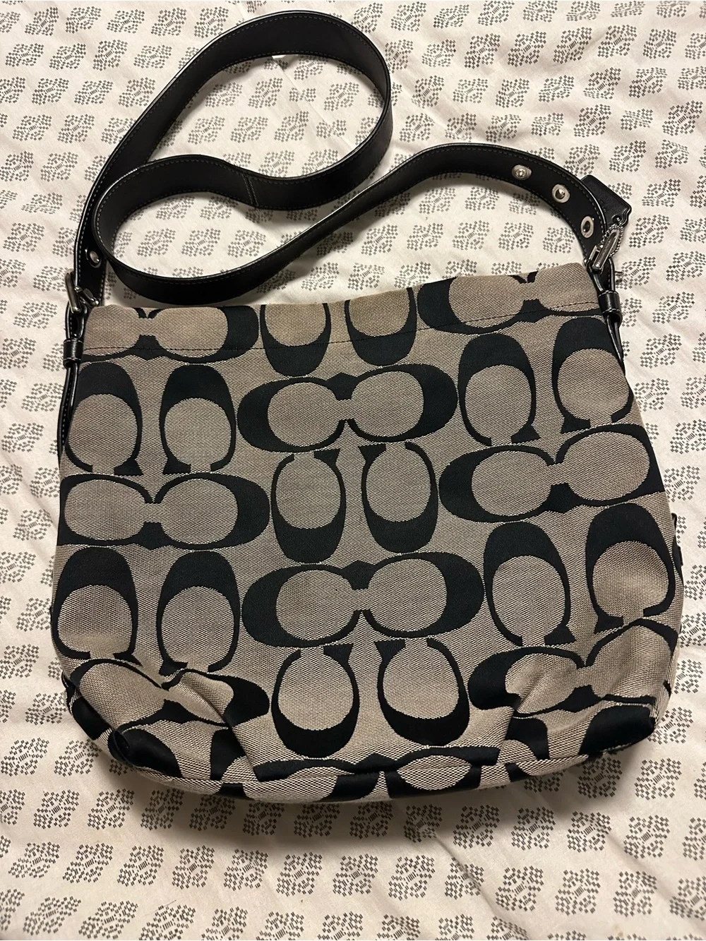 Coach Signature C Canvas Crossbody Bag in Black